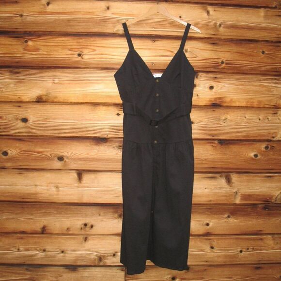 NWT REISS Vita Stretch Cotton Blend Black Midi Dress - Picture 4 of 13